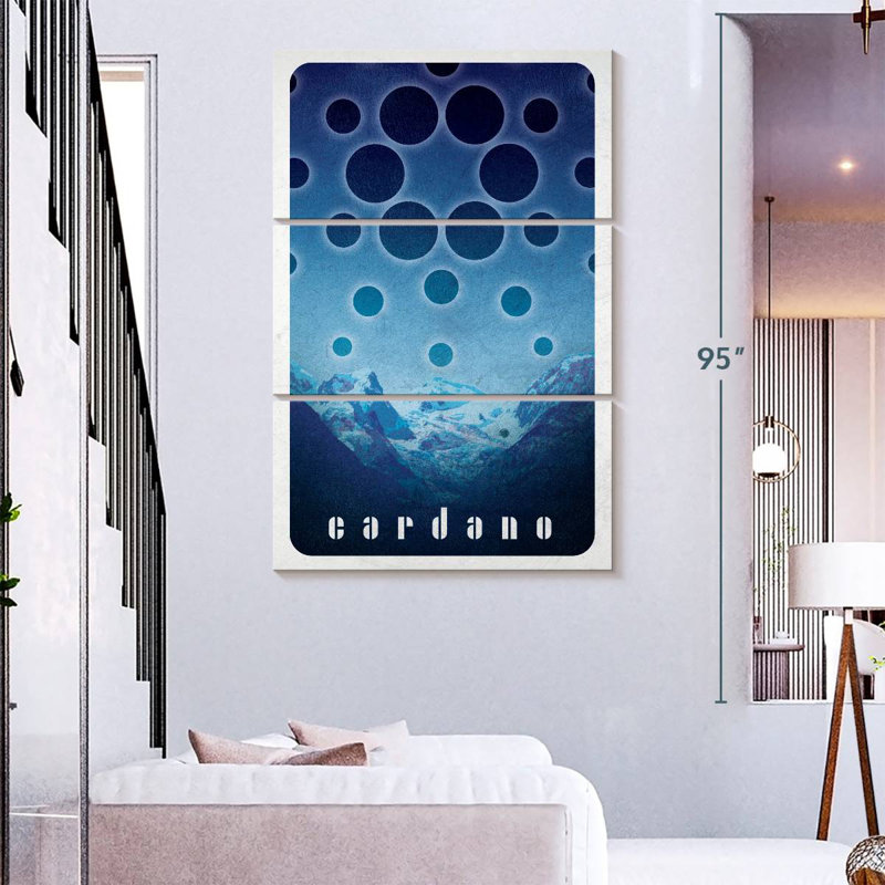 Tergel Cryptocurrency Cardano Logo IV, 57" H x 36" W