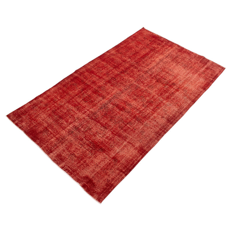 Tapis rouge foncé à transition de couleur 5 pi 11 po x 10 pi 1 po