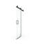 Porte l 60 po x H 76 po, verre trempé, noir mat, élégant accessoire de salle de bain, porte