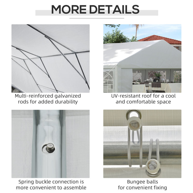 39 Ft. W x 23 Ft. D Steel Canopy