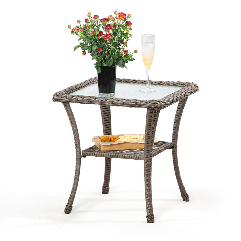 Table d'appoint d'extérieur carrée L 20 po x l 20 po Nurbek
