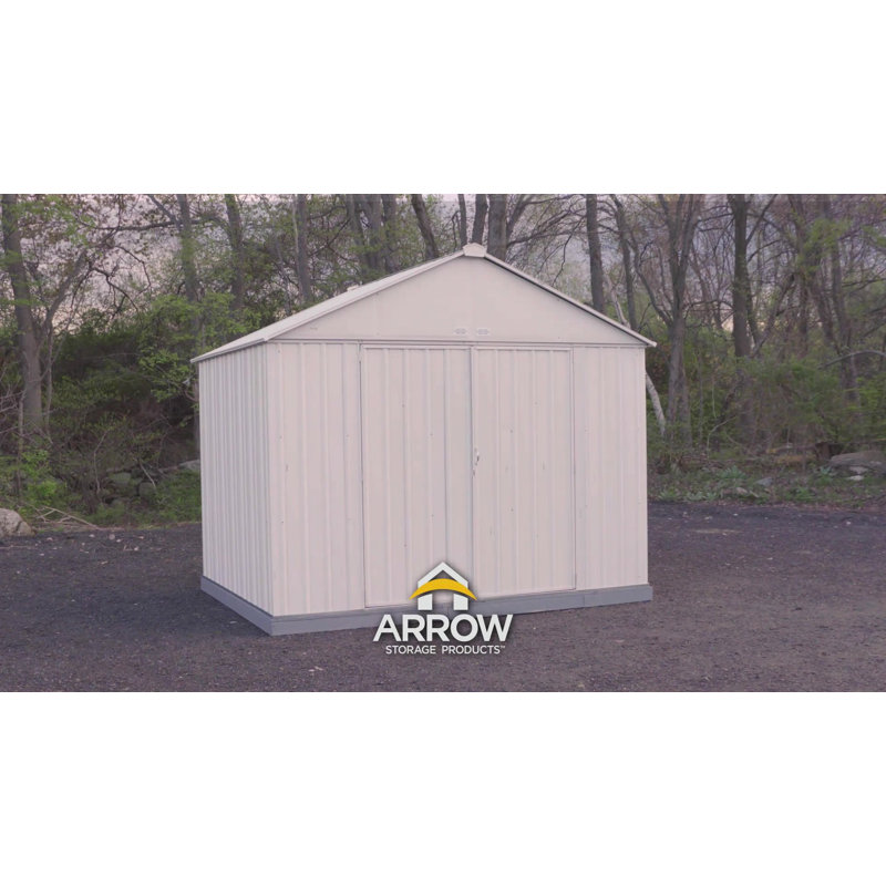 Charcoal and Cream 6' x 5' Steel Storage Shed