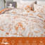 Literie d'Halloween en microfibre douce, trois pièces avec taies d'oreiller, motif citrouille et fantôme, orange et blanc-134881911-134881912