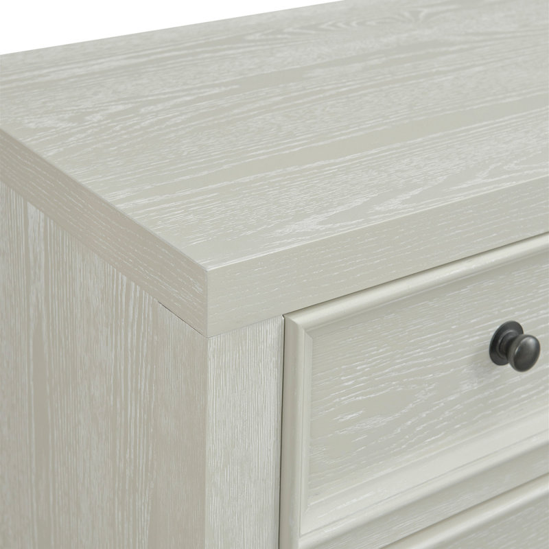 Commode 8 tiroirs Gypse, Blanc