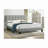 Contemporary Eastern King Size Bed with Grey Polyfiber Tufted Headboard and Platform Frame for Modern Bedrooms-756078546-756078575