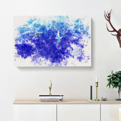 Oahu Sharks Watercolour - Wrapped Canvas