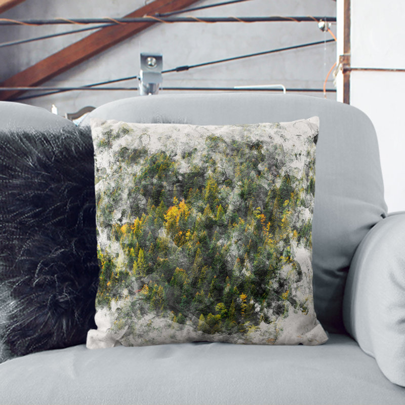 Square Cushion, 40cm H x 40cm W x 15cm D, White