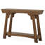 Console de 41 pouces en bois derrière le canapé, petite table d'entrée à 2 niveaux avec rangement, canapé de style maison de campagne étroite pour le couloir, salon, brun rustique