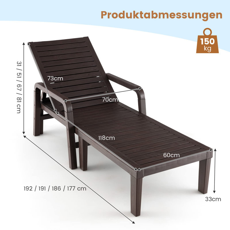 Futral Reclining Single Chaise, Brown