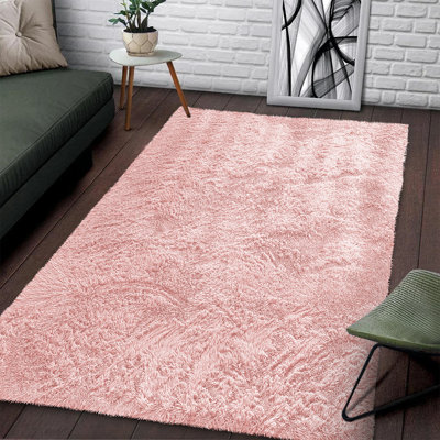Chic Fluffy Shag Rug in Pink – Trendy & Cozy Accent