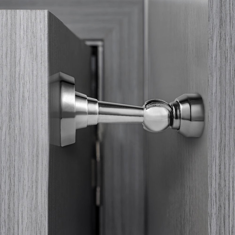 Butoir de porte magnétique en laiton, Chrome poli