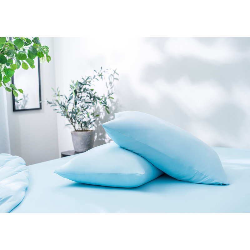 REST®  Evercool® + Cooling 2-Piece Set Pillow Cases - Pillowcase For Sensitive Skin, Silver Infused Fabric For Hygienic Sleep, Silky Smooth For Curly Hair, High Elastic For Snug Fit