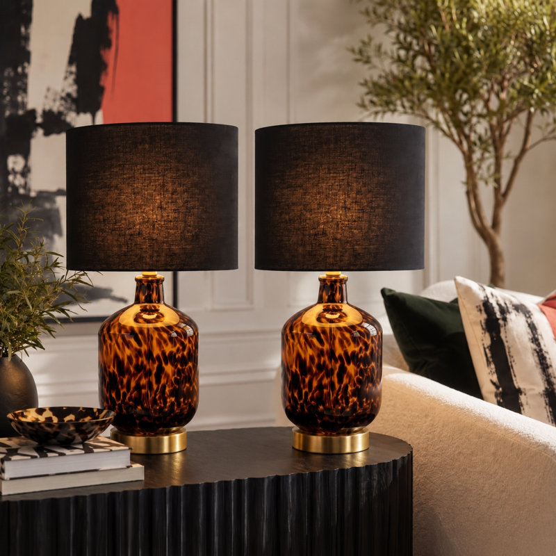 Roux Midi Leopard Glass Table Lamp