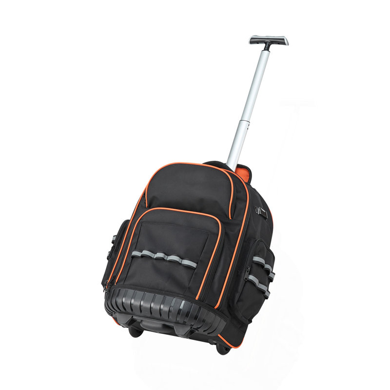 Rolling Tool Backpack 45 Pockets Heavy Duty Roller Tool Bag on Wheels