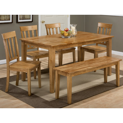 Solid Wood Top Four Leg Dining Set