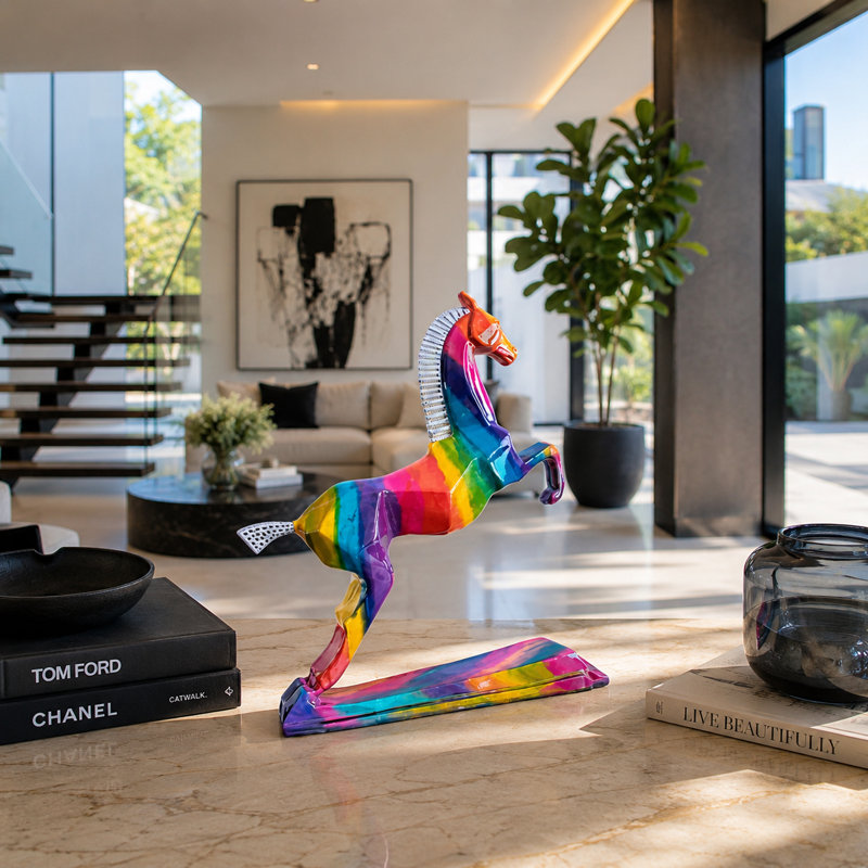 Sculpture de cheval abstraite