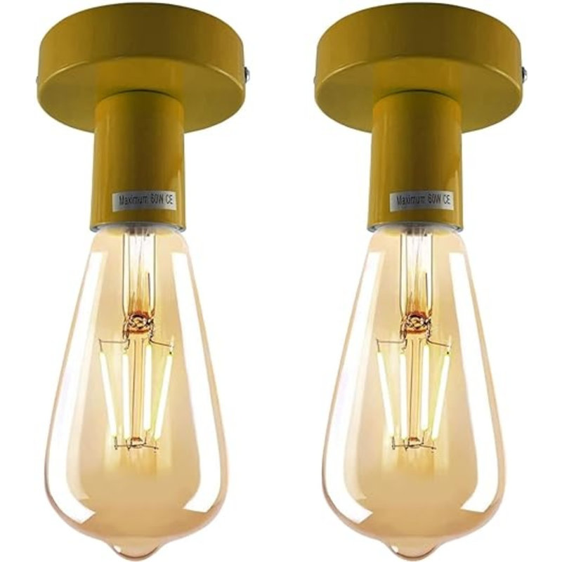 Flush Mount Light Semi Flush Mount, Yellow
