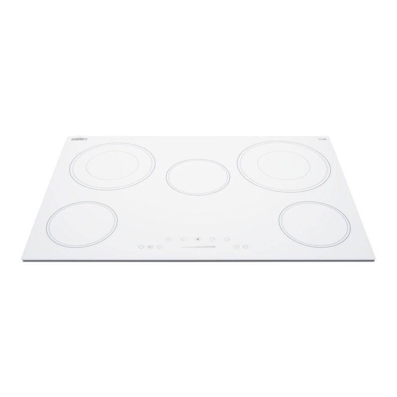 Summit Appliance 30" Wide 208-240V 5-Burner Radiant Cooktop, White