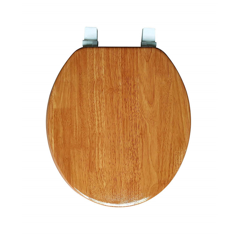 Siège de toilette rond en marbre, En bois