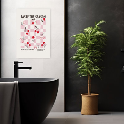 Art mural rétro «Taste The Season Cherries»