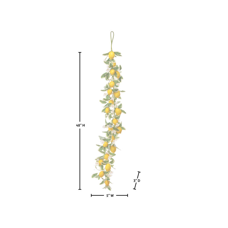 Guirlande 48 "citron avec fleurs