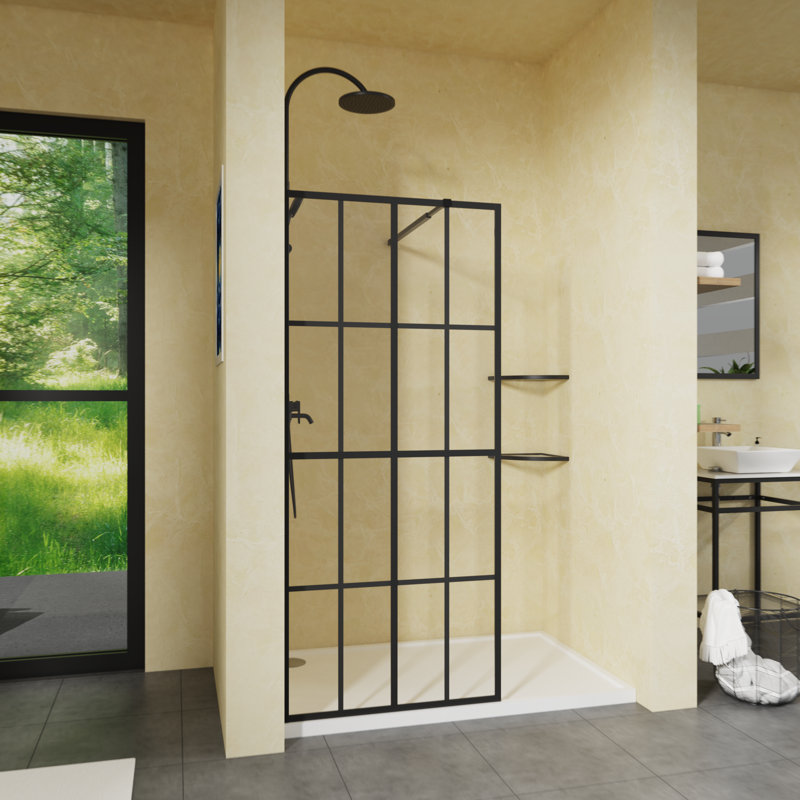 34.11'' - W x 72.11'' H Door Framed Shower Door with