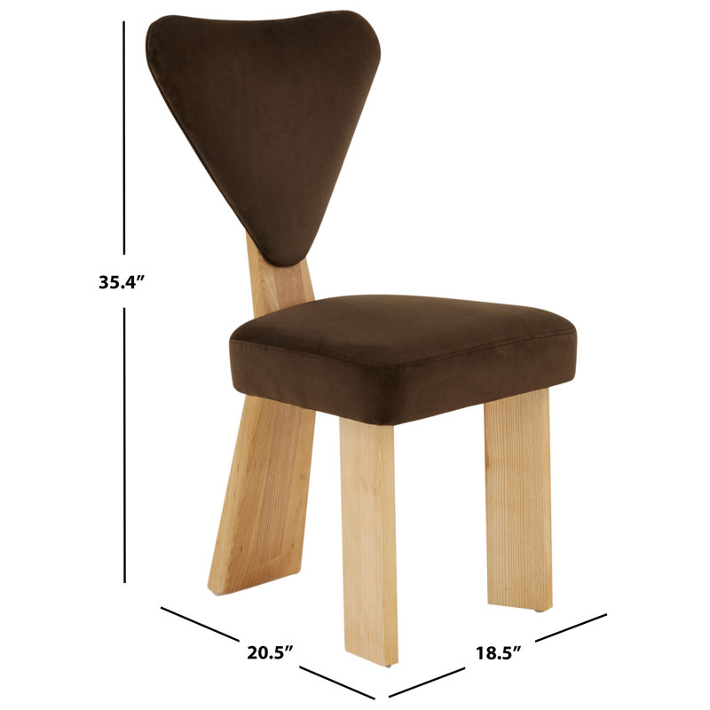 Perci Velvet Upholstered Back Side Chair