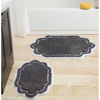 Dobrinka 100% Cotton Bath Rug - 17"x24", 21"x34"