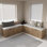 Banc de coin-repas Kitchen Kitchen, banc de coin en bois sans dossier avec siège à coussin, banc de salle à manger en L avec espace de rangement caché