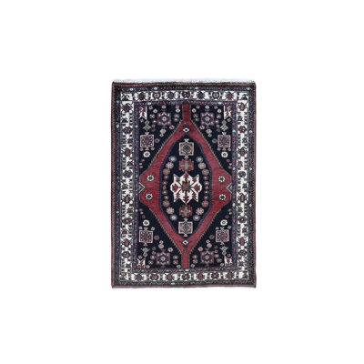 4'6" x 6'6" New Hand Knotted Blue Wool Rectangle Oriental Rug - MOA10259567