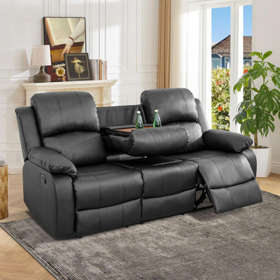 Canapé 3 places en PU et PVC