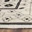 Tapis ivoire / gris en laine / coton noué à la main Chrystal-33000829