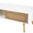 42.51" Coffee Table With Solid Wood Legs, White, For Living Area Function Woven Door, White