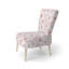Chaise d'appoint French Country - chaise d'appoint rouge et blanc à motif cachemire délicat-793330151