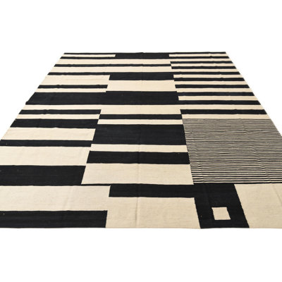 Tapis noir et blanc Parrett