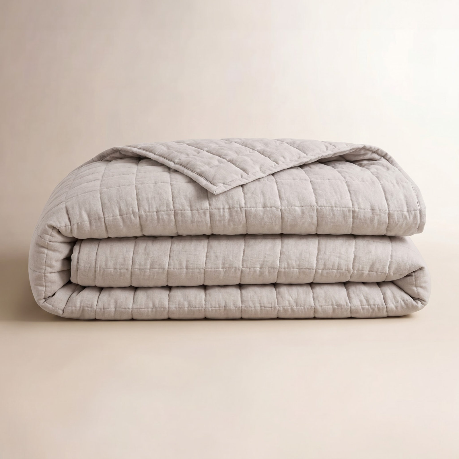 Lush Linen Quilt Set, Twin/Twin XL Quilt, Natural