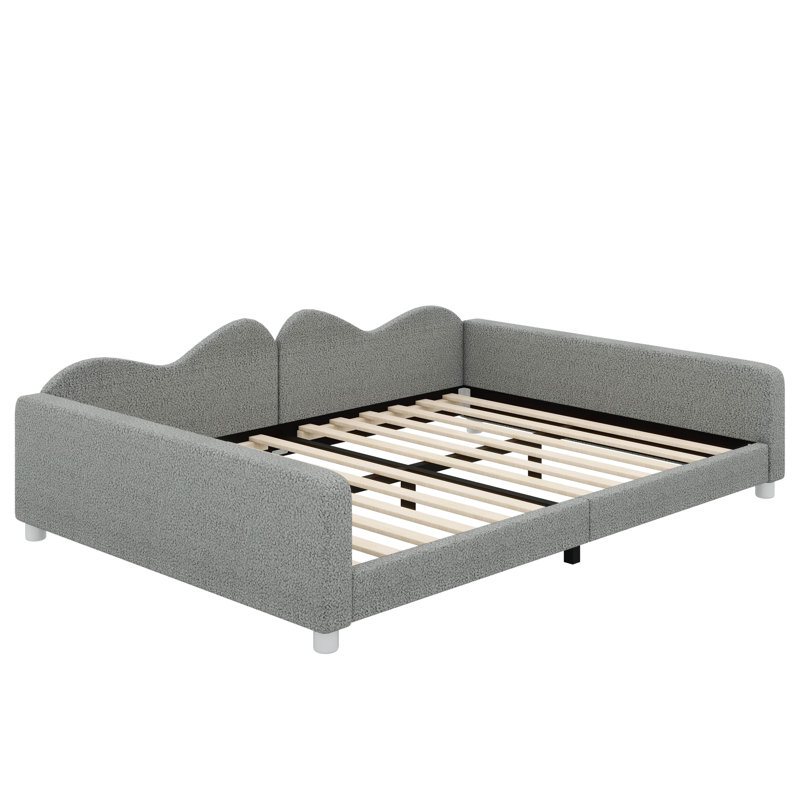 Sofabed With A Cloud-Shaped Backrest And Upholstered Seating, Gray, Full