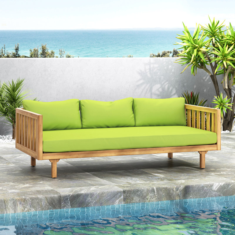 CLAREMONT 3 SEATER DAYBED, Teak, Green