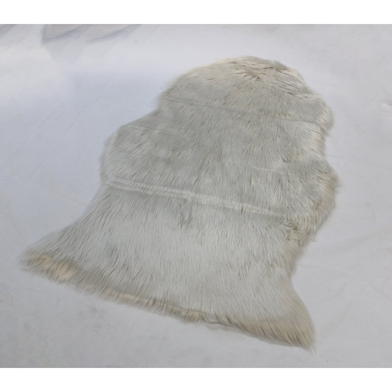 Marshallville Solid Colour Sheepskin 60cm X 100cm Area Rug