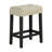 Two-Tone Design Dining Table 2X Stools Biscuit-Tufted Seat Cushion 3Pc Dining Table Set