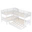 Lit simple superposé en forme de L avec lit gigogne - blanc-1222749302