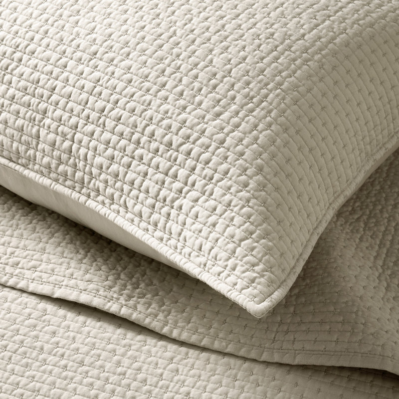 100% Cotton Sateen Quilt Set - Lightweight Breathable Coverlet With Pick-Stitch Design, Reversible & Pre-Washed For All-Season Comfort