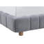 Grand lit plateforme tapissier en velours, base de lit à profil bas en bois pour mobilier de chambre à coucher moderne