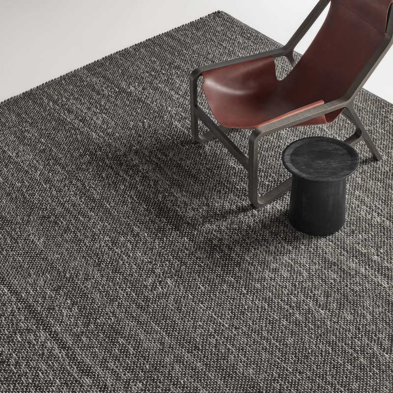 Sinder Wool Area Rug in Charcoal, Rectangle 5' x 8'
