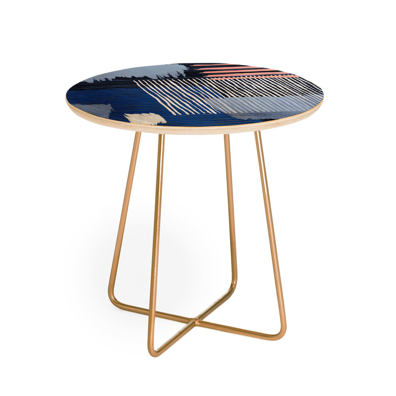 Table de bout à rayures abstraites ninola design abstract