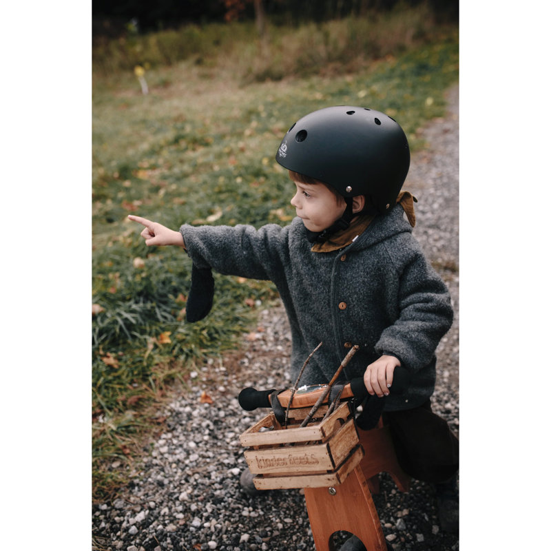 Kinderfeets Kid's Riding Toy Bundle w/Adjustable Helmet & Tiny Tot Balance Bike, Slate Blue