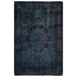 Overdyed One-of-a-Kind 4' 2" X 6' 3" Hand Knotted Area Rug