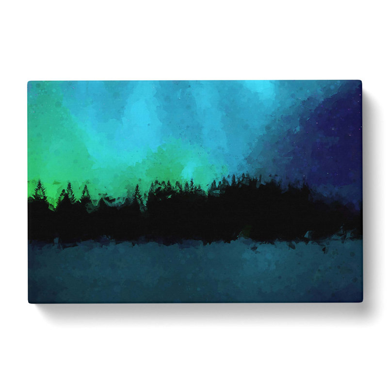 The Northern Lights In Iceland In Abstract - Wrapped Canvas Print, 50cm H x 76cm W x 3cm D