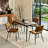 Hararat Modern 5-Piece Dining Set Rectangular Table Upholstered Chairs Industrial Style for Small Spaces Dining Room-199642553-199642555