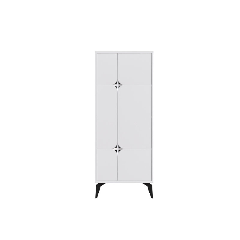 Alpers 6-Door Storage Cabinet High-Quality Engineered Wood Versatile Design, White